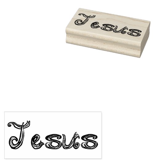 Jesus Fabric Font Letters Rubberstempel (Gestempeld)