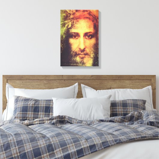 Jesus Face Canvas (Insitu (Slaapkamer))