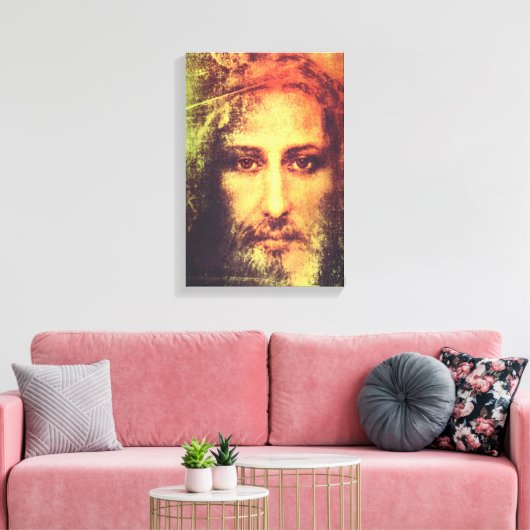 Jesus Face Canvas (Insitu (Woonkamer))