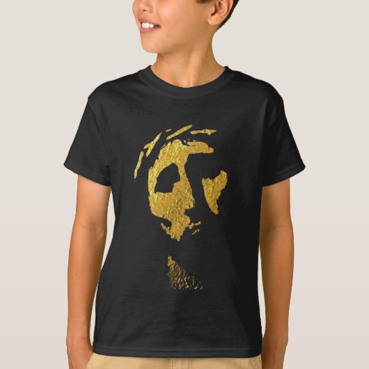Jesus Face in Gold T-shirt (Voorkant)