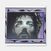 Jesus Face ingelijste kleur Magneet (Voorkant)