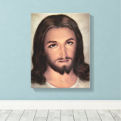 Jesus Face Portret Canvas Afdruk (Insitu (Houten vloer))
