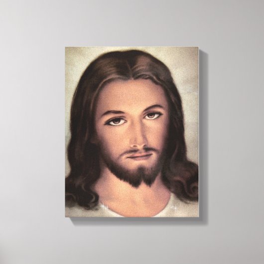 Jesus Face Portret Canvas Afdruk (Voorkant)