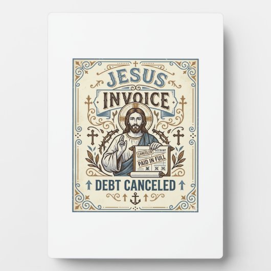 Jesus Factuur Schuld Geannuleerd Jesus Factuur Sch Fotoplaat (voorkant)
