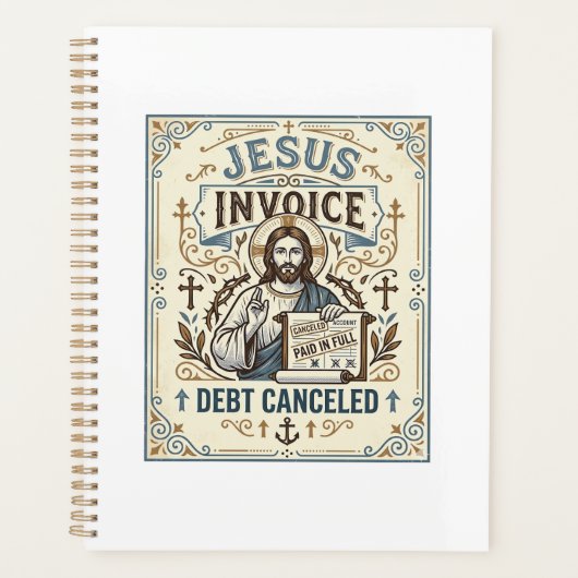 Jesus Factuur Schuld Geannuleerd Jesus Factuur Sch Planner (Voorkant)