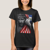 Jesus Faith Cross Crown America El Salvador Herita T-shirt (Voorkant)