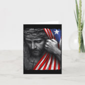 Jesus Faith Cross Crown America Puerto Rico Herita Kaart (Voorkant)