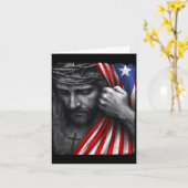 Jesus Faith Cross Crown America Puerto Rico Herita Kaart (Gele Bloem)