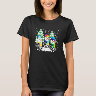 Jesus Faith Hope Love Snowman Funny Kerstmis T-shirt