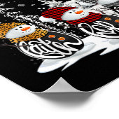 Jesus Faith Hope Love Snowman Funny Xmas voor Chri Poster (Hoek)