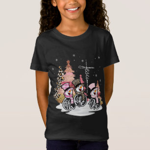 Jesus Faith Hope Love Snowman Funny Xmas voor Chri T-shirt