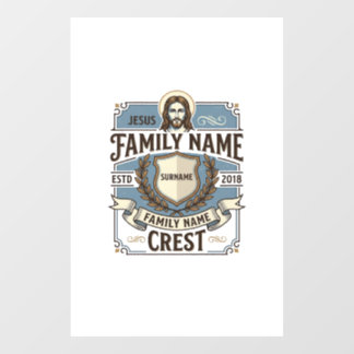Jesus familienaam Crest Jesus familienaam Crest Ch Raamsticker