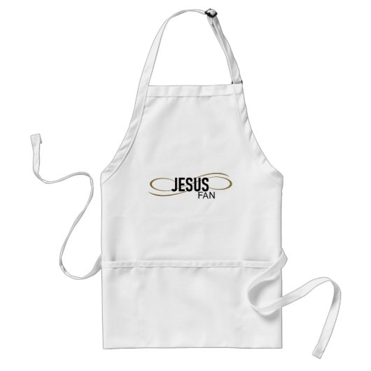 Jesus Fan met Swirl Cooking Schort (Voorkant)