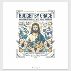 Jesus Financiële Vrede Schuld Vrij Reis T-shirt Ch Sticker