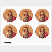 Jesus Fine Art  Ronde Sticker (Vel)