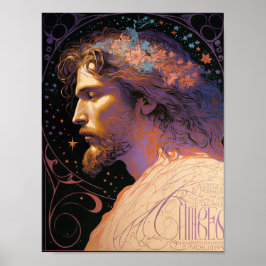 Jesus Fine Art van Mucha AI Generated Poster