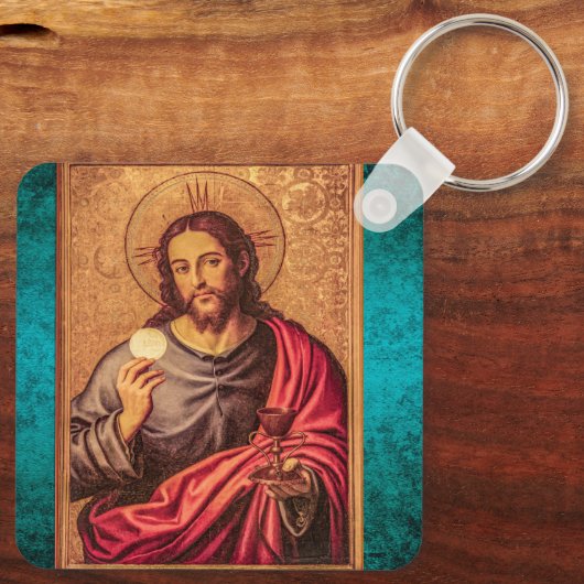 Jesus Fine art vintage key ring Sleutelhanger (Achterkant)