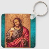Jesus Fine art vintage key ring Sleutelhanger (Achterkant)
