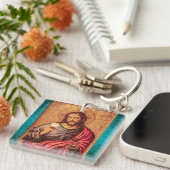 Jesus Fine art vintage Sleutelhanger (Voorkant Rechts)