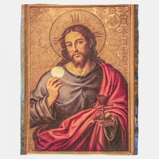 Jesus Fine Art woven polar blanket Fleece Deken (Voorkant)