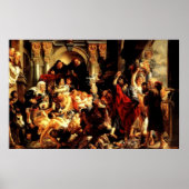 Jesus' First Cleansing of the Temple (John 2:13) Poster (Voorkant)