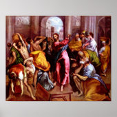 Jesus' First Cleansing of the Temple (John 2:13) Poster (Voorkant)