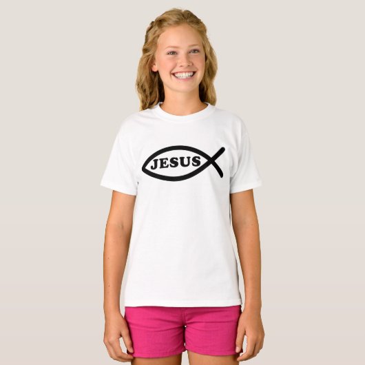 Jesus Fish 2 T-shirt (Voorkant volledig)