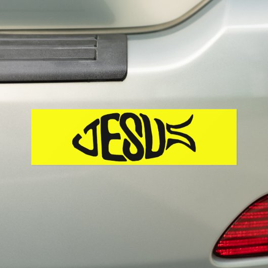 Jesus Fish Bumpersticker (Op auto)
