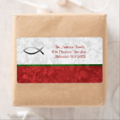 Jesus Fish Christelijk Christmas Custom gepersonal Etiket (Insitu)