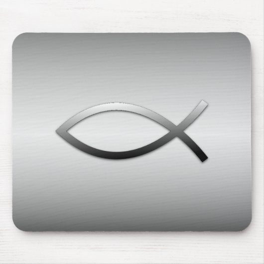 Jesus Fish Christelijk Ichthys Symbool Muismat (Voorkant)