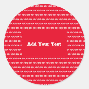 Jesus Fish Christelijk ichthys Symbool Ronde Sticker