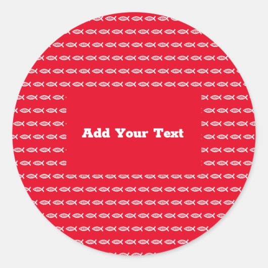 Jesus Fish Christelijk ichthys Symbool Ronde Sticker (Voorkant)