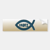 Jesus Fish Christelijk Symbool Bumpersticker (Voorkant)