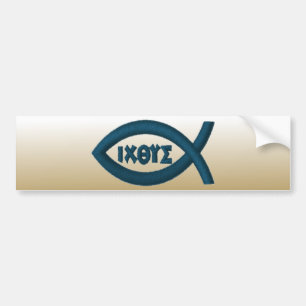 Jesus Fish Christelijk Symbool Bumpersticker