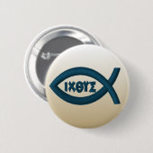 Jesus Fish Christelijk Symbool Ronde Button 5,7 Cm (Voorkant /achterkant)