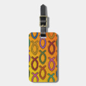 JESUS FISH DESIGN BAGAGELABEL (Voorkant verticaal)