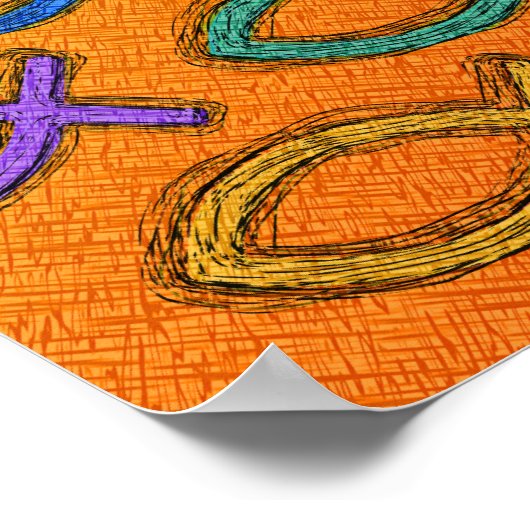 JESUS FISH DESIGN POSTER (Hoek)