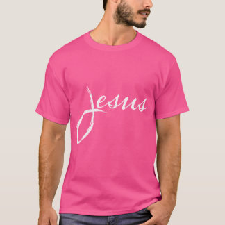 Jesus Fish Eenvoudig ontwerp T-shirt