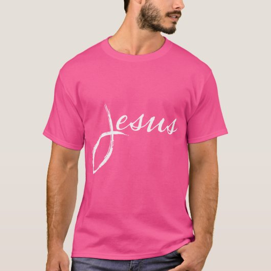 Jesus Fish Eenvoudig ontwerp T-shirt (Voorkant)