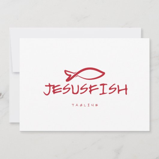Jesus FISH logo sjabloon Kaart (Voorkant)