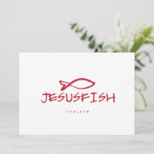 Jesus FISH logo sjabloon Kaart (Staand voorkant)