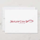 Jesus FISH logo sjabloon Kaart (Achterkant)