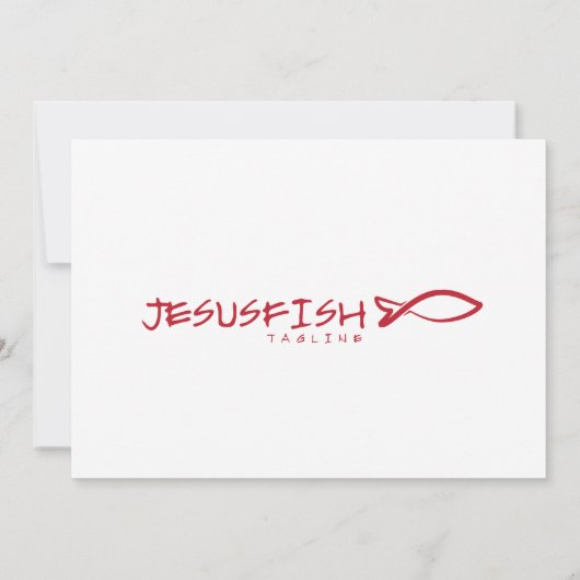 Jesus FISH logo sjabloon Kaart (Achterkant)