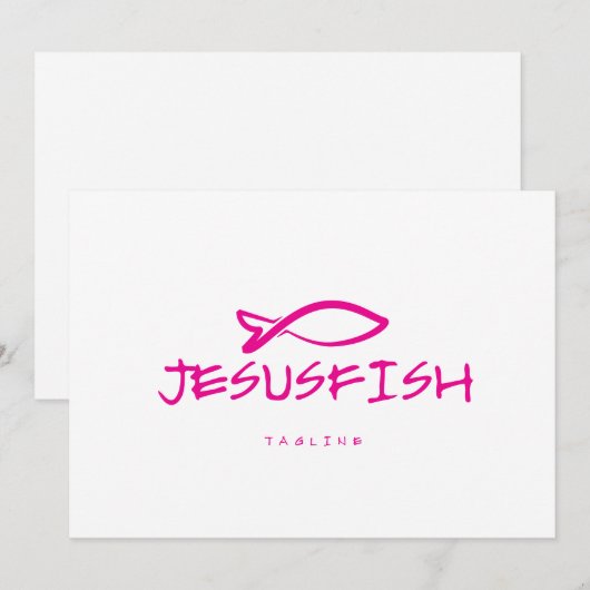 Jesus FISH logo sjabloon Kaart (Voorkant / Achterkant)
