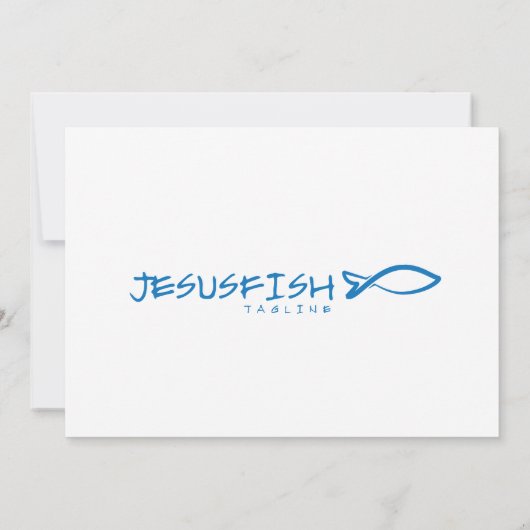 Jesus FISH logo sjabloon Kaart (Achterkant)