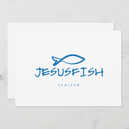 Jesus FISH logo sjabloon Kaart (Voorkant / Achterkant)