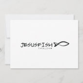 Jesus FISH logo sjabloon Kaart (Achterkant)