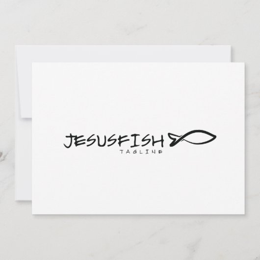 Jesus FISH logo sjabloon Kaart (Achterkant)