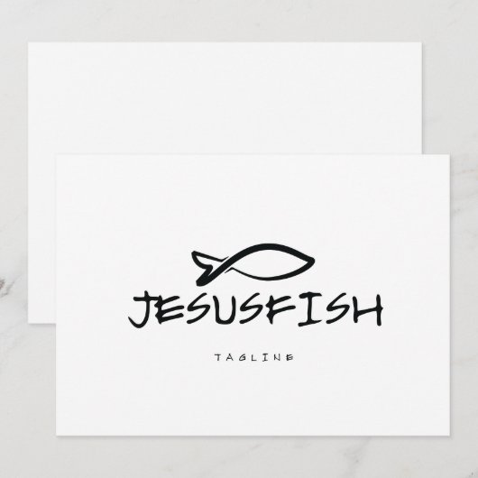 Jesus FISH logo sjabloon Kaart (Voorkant / Achterkant)