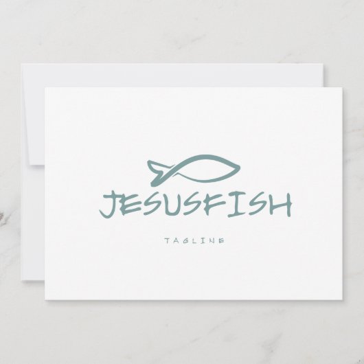 Jesus FISH logo sjabloon Kaart (Voorkant)